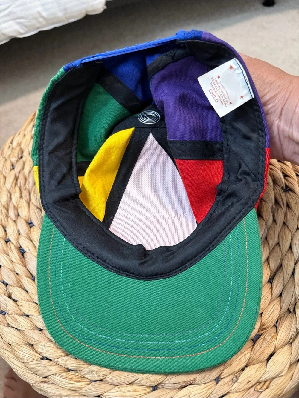 FAO Schwarz Rainbow Propeller Cap - Red Orange Yellow Green Blue Purple. Child